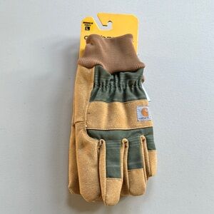 Carhartt Tan and Green Work Gloves Durable Accessories